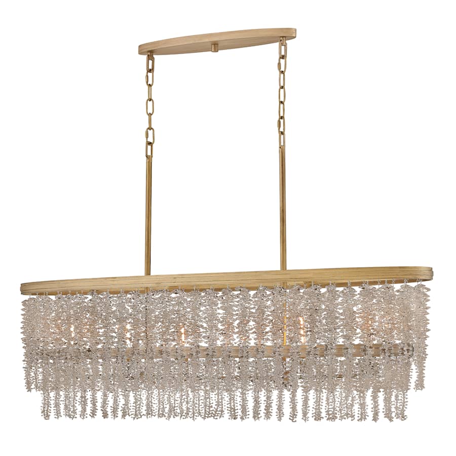 Fredrick Ramond Rubina 6 Light 48" Wide Crystal Linear Chandelier - Image 2