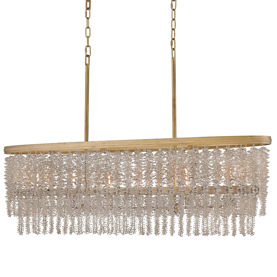 Fredrick Ramond Rubina 6 Light 48" Wide Crystal Linear Chandelier - Image 1