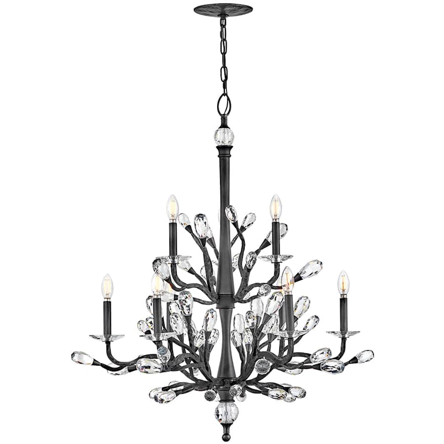 Fredrick Ramond Eve 9 Light 33" Wide LED Crystal Candle Style Chandelier - Image 2