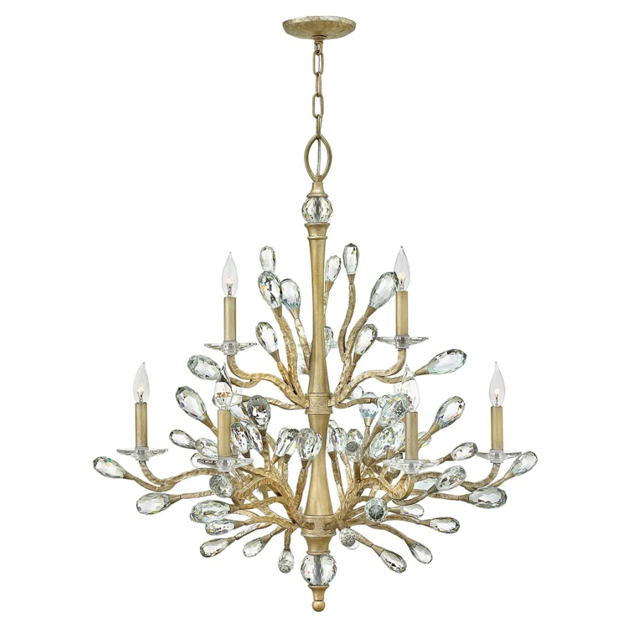 Fredrick Ramond 9 Light 2 Tier Candle Style Chandelier from the Eve Collection - Image 1