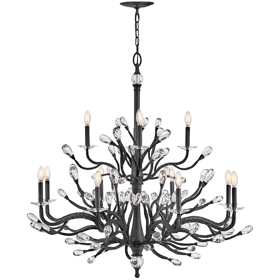 Fredrick Ramond Eve 12 Light 49" Wide LED Crystal Candle Style Chandelier - Image 2