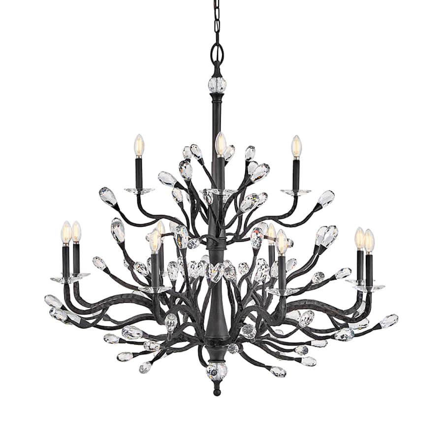 Fredrick Ramond Eve 12 Light 49" Wide LED Crystal Candle Style Chandelier - Image 1