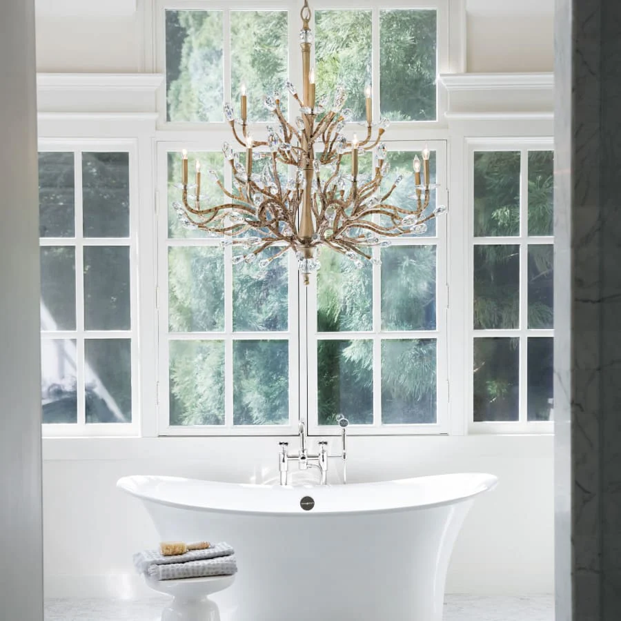 Fredrick Ramond 12 Light 2 Tier Candle Style Chandelier from the Eve Collection - Image 2