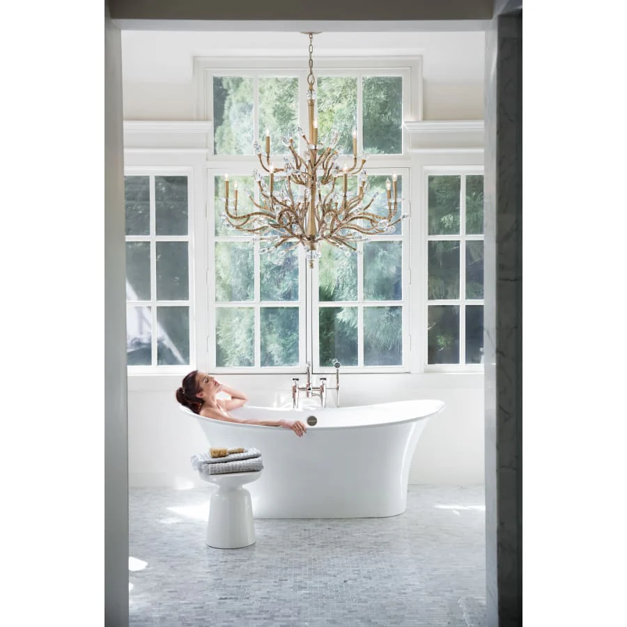 Fredrick Ramond 12 Light 2 Tier Candle Style Chandelier from the Eve Collection - Image 3