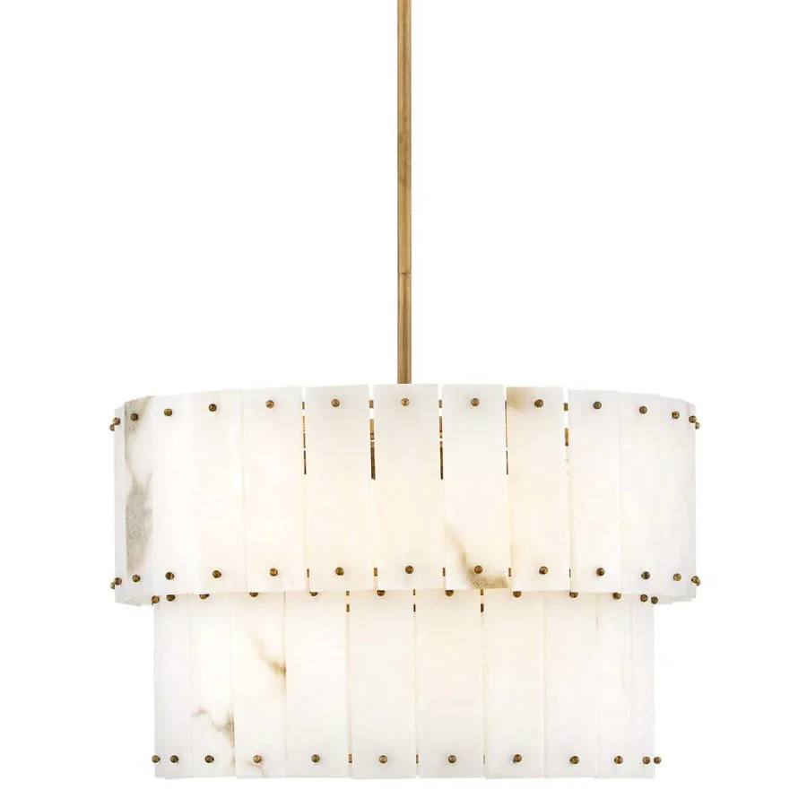 Fredrick Ramond Simone 6 Light 24" Wide Waterfall Chandelier with Alabaster Shades - Image 1