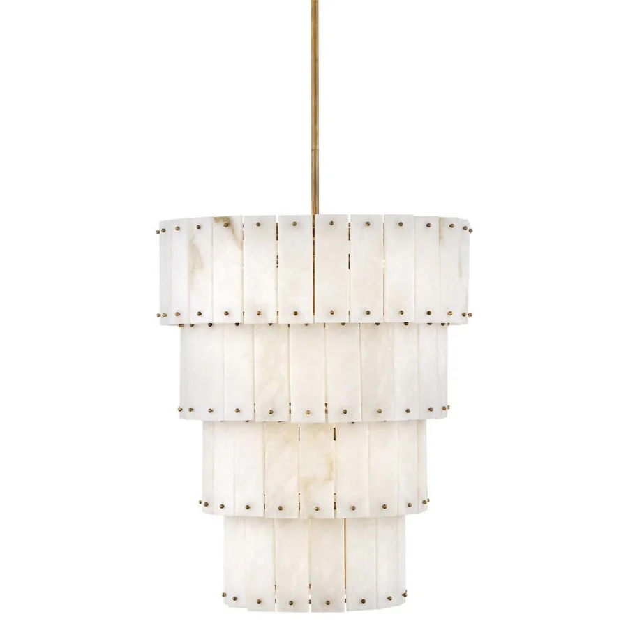 Fredrick Ramond Simone 9 Light 24" Wide Waterfall Chandelier with Alabaster Shades - Image 1