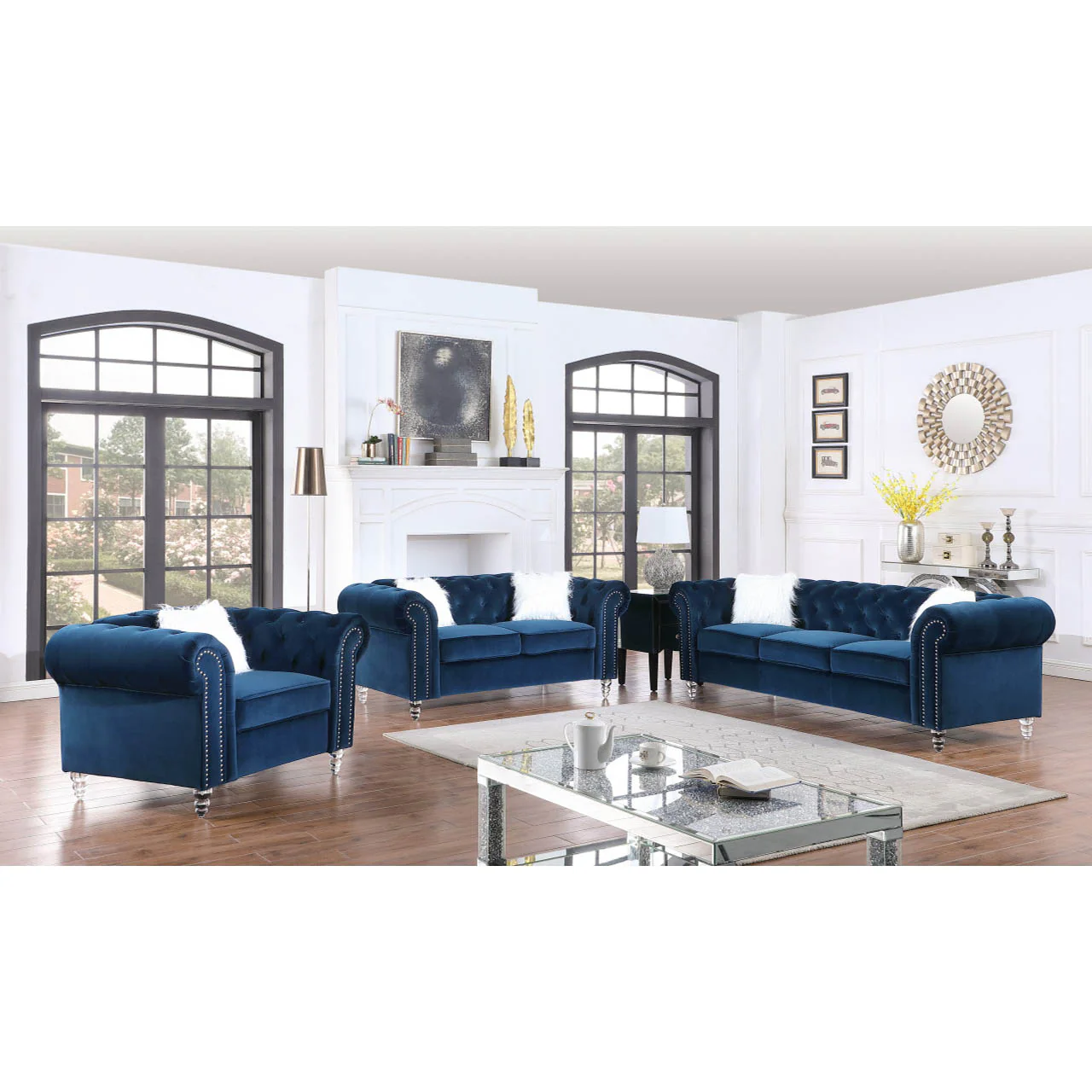 طقم أنتريه خشب زان - DECO330 - Image 1