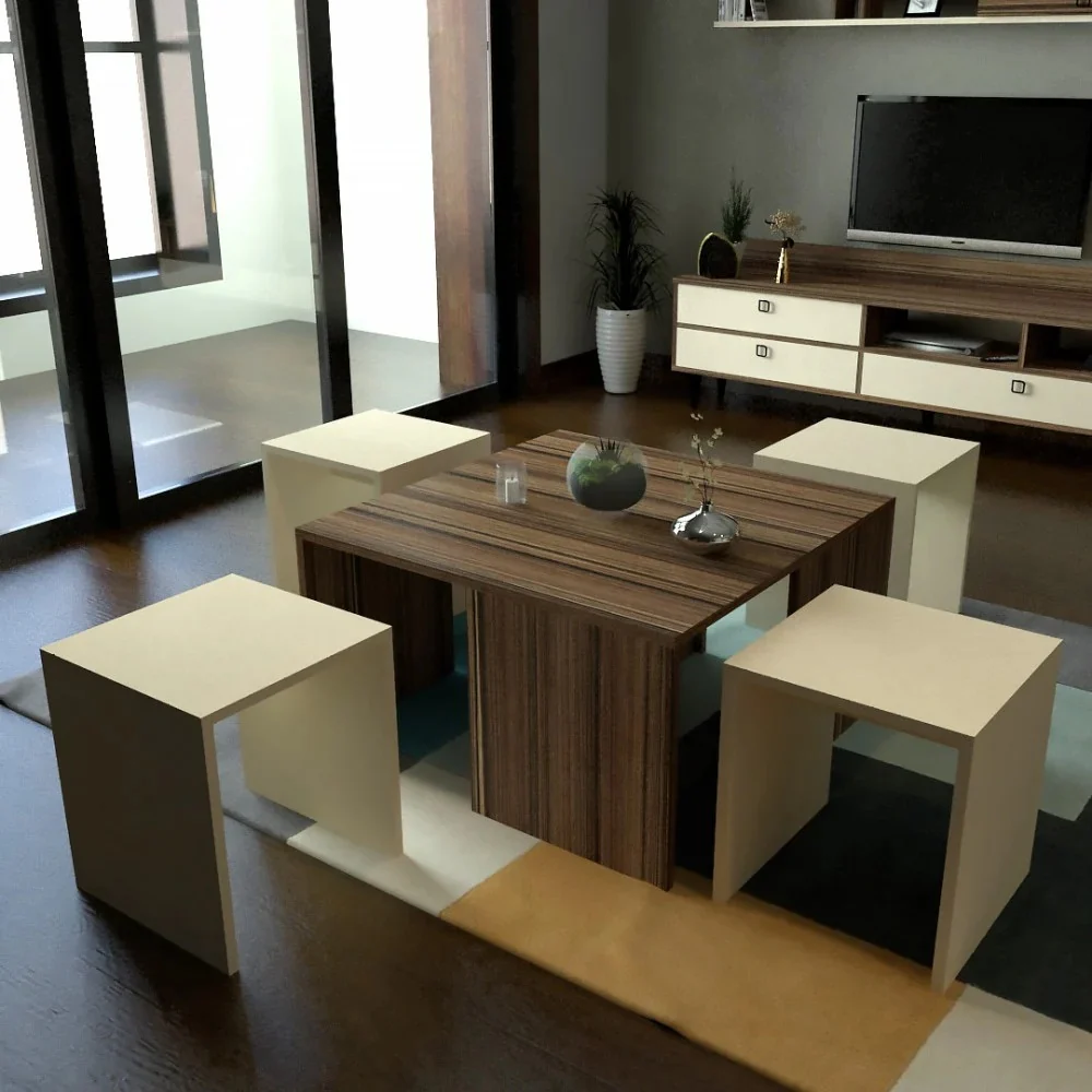 ترابيزة قهوة- 5قطع 80×80سم - LOG723 - Image 1