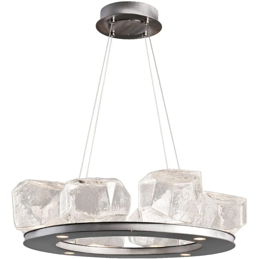 Hammerton Studio Gem 27" Wide 12 Light Hand Blown Glass LED Ring Chandelier - Image 1