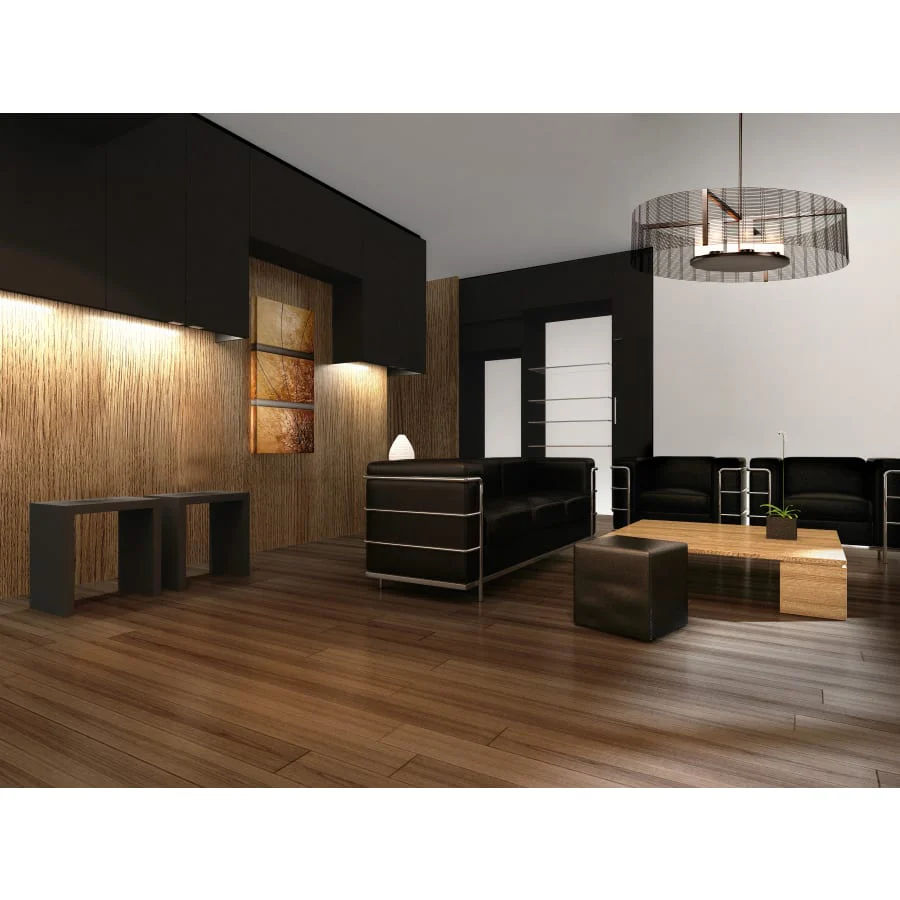 Hammerton Studio Downtown Mesh 8 Light 48" Wide LED Drum Chandelier - with Frosted Glass Inner Shades and Finished to Match Outer Metal Shade - Image 3