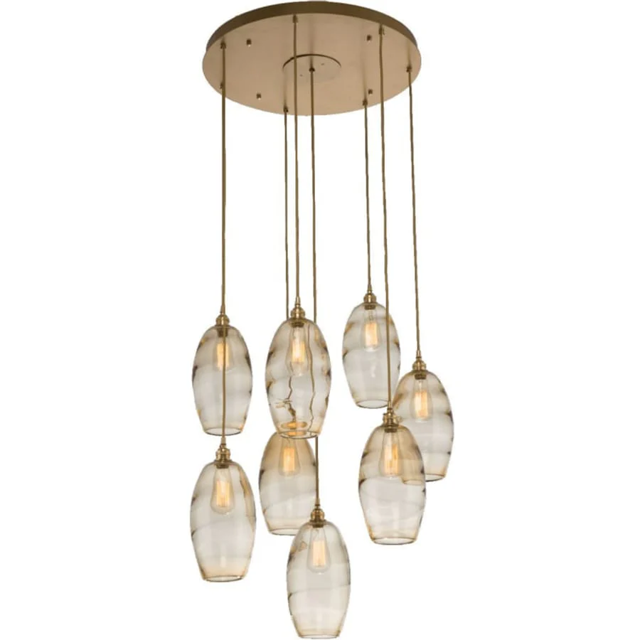 Hammerton Studio Ellisse 28" Wide Artisan Crafted 8 Light Optic Glass Pendant - Image 1