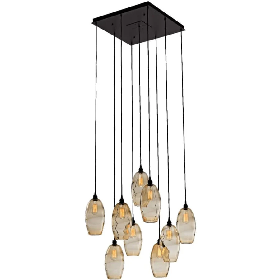 Hammerton Studio Ellisse 28" Wide Artisan Crafted 9 Light Optic Glass Pendant - Image 1