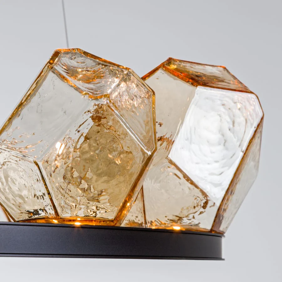Hammerton Studio Gem 48" Wide 36 Light Hand Blown Glass LED 2 Tier Ring Chandelier - Image 2