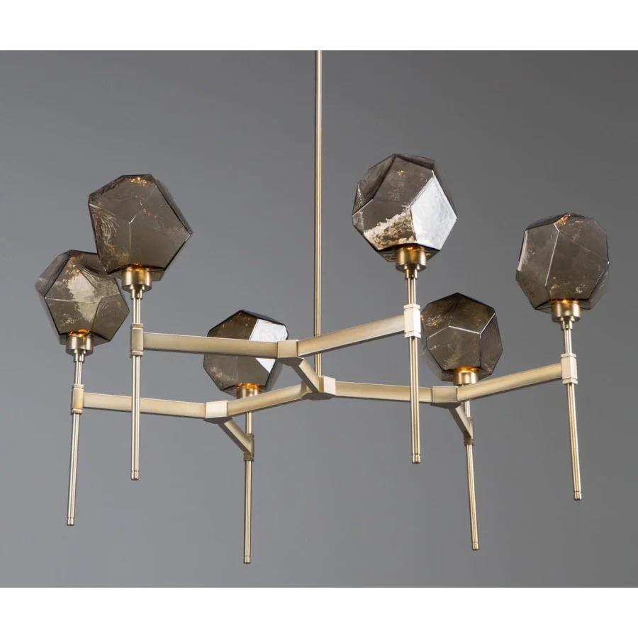Hammerton Studio Gem 39" Wide 6 Light Hand Blown Glass LED Belvedere Chandelier - Image 2