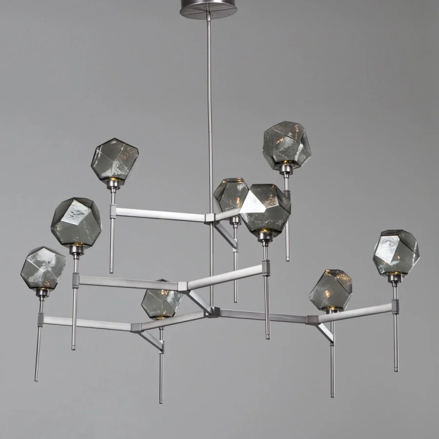 Hammerton Studio Gem 55" Wide 9 Light Hand Blown Glass LED 2 Tier Chandelier - Image 2