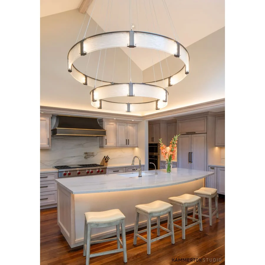 Hammerton Studio Parallel 60" Wide LED Ring Chandelier - Image 3