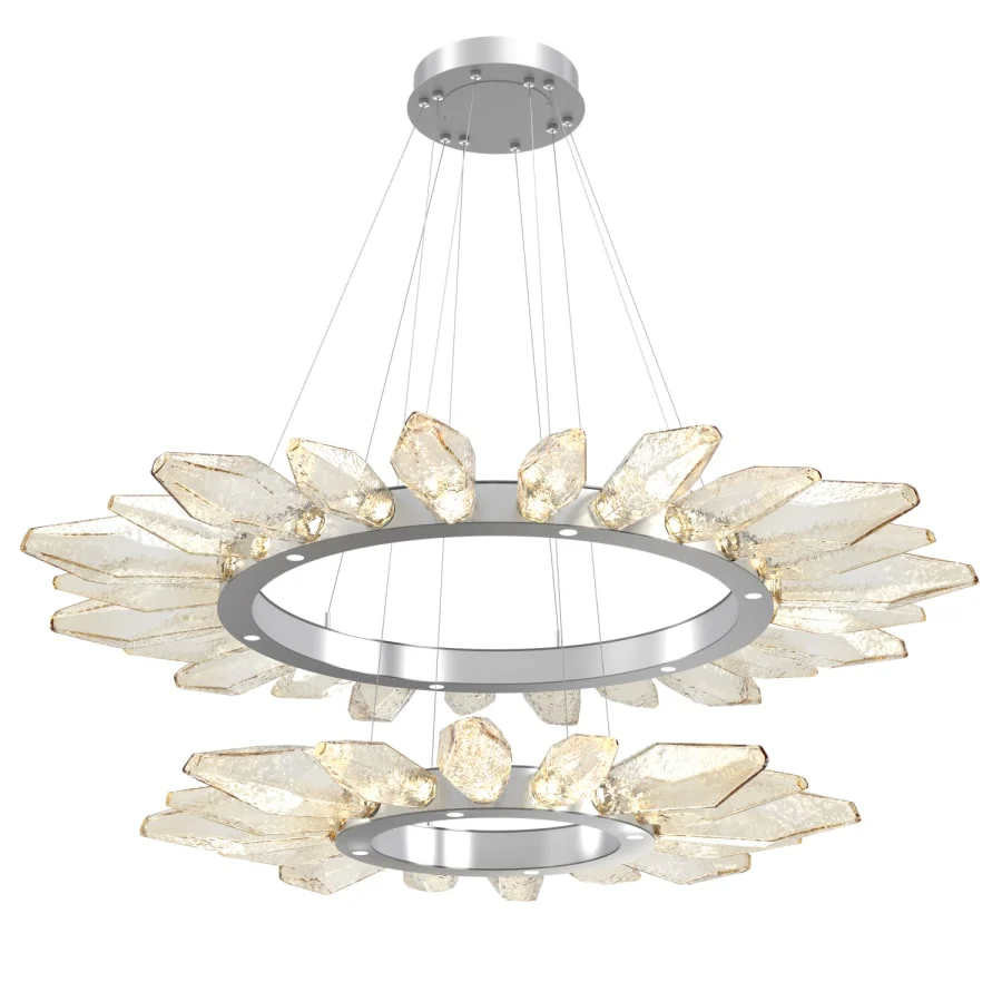 Hammerton Studio Rock Crystal 56" Wide LED Ring Chandelier - Image 1