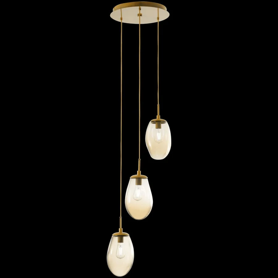 Hammerton Studio Meteo 3 Light 20" Wide Multi Light Pendant - Image 2
