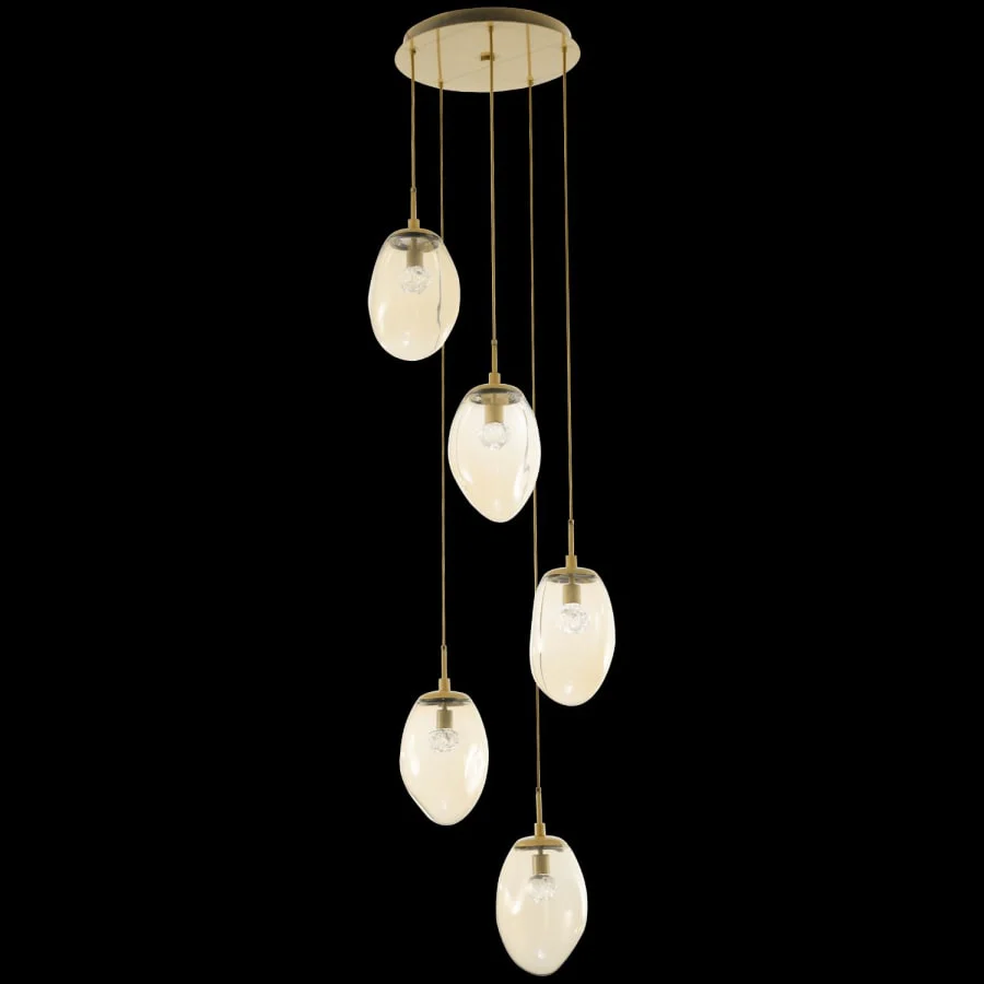 Hammerton Studio Meteo 22" Wide LED Crystal Multi Light Pendant - Image 2