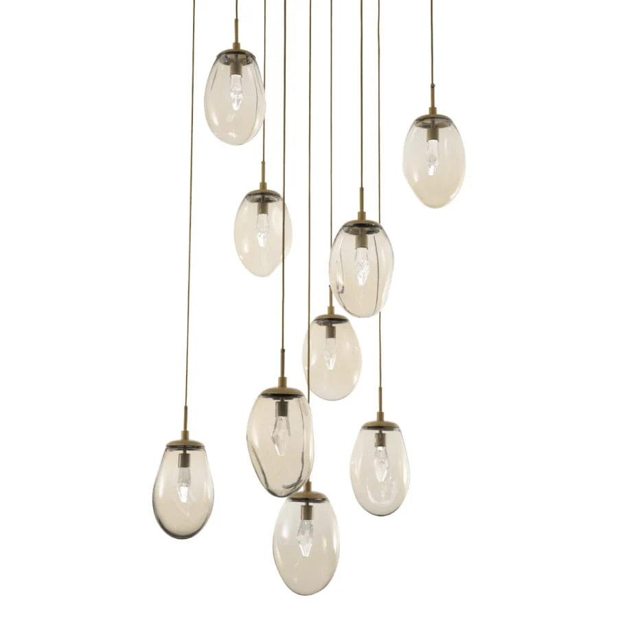 Hammerton Studio Meteo 30" Wide 9 Light LED Crystal Multi Light Pendant - Image 1