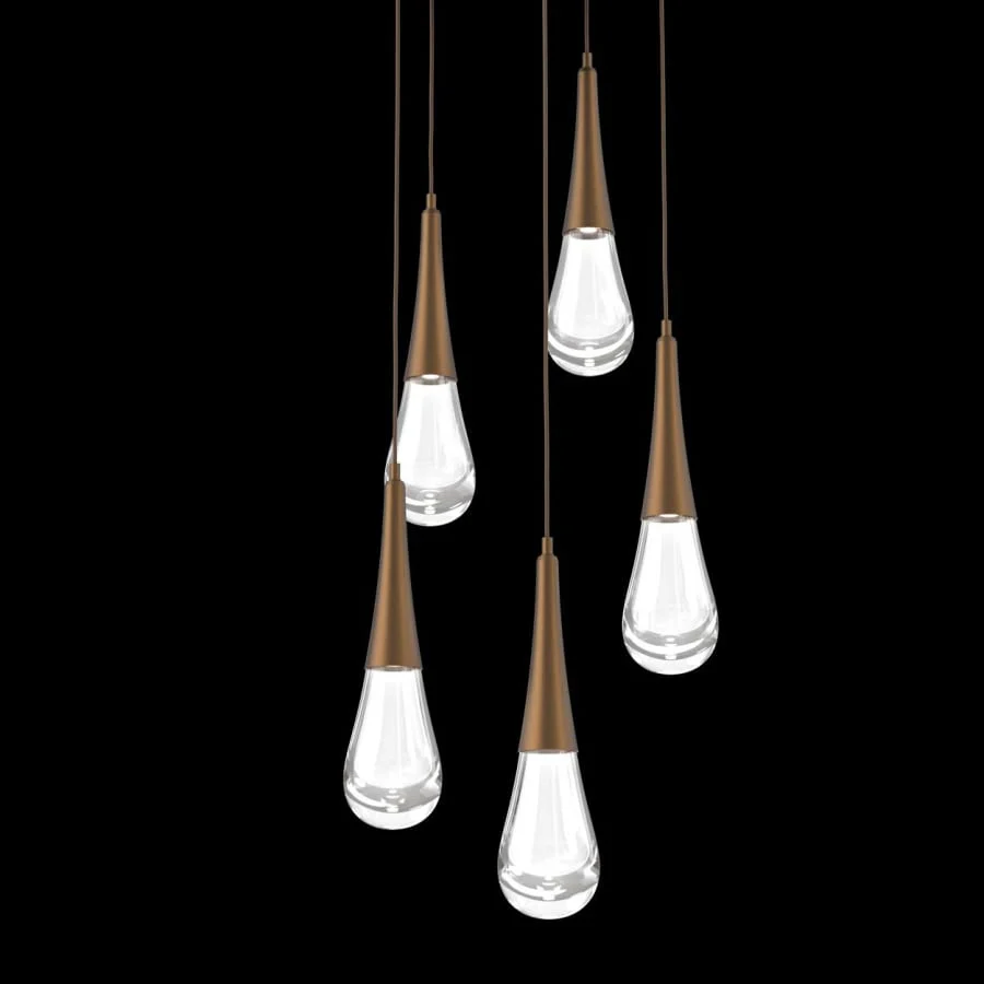 Hammerton Studio Raindrop 5 Light 20" Wide LED Abstract Multi Light Pendant - 3000K - Image 1
