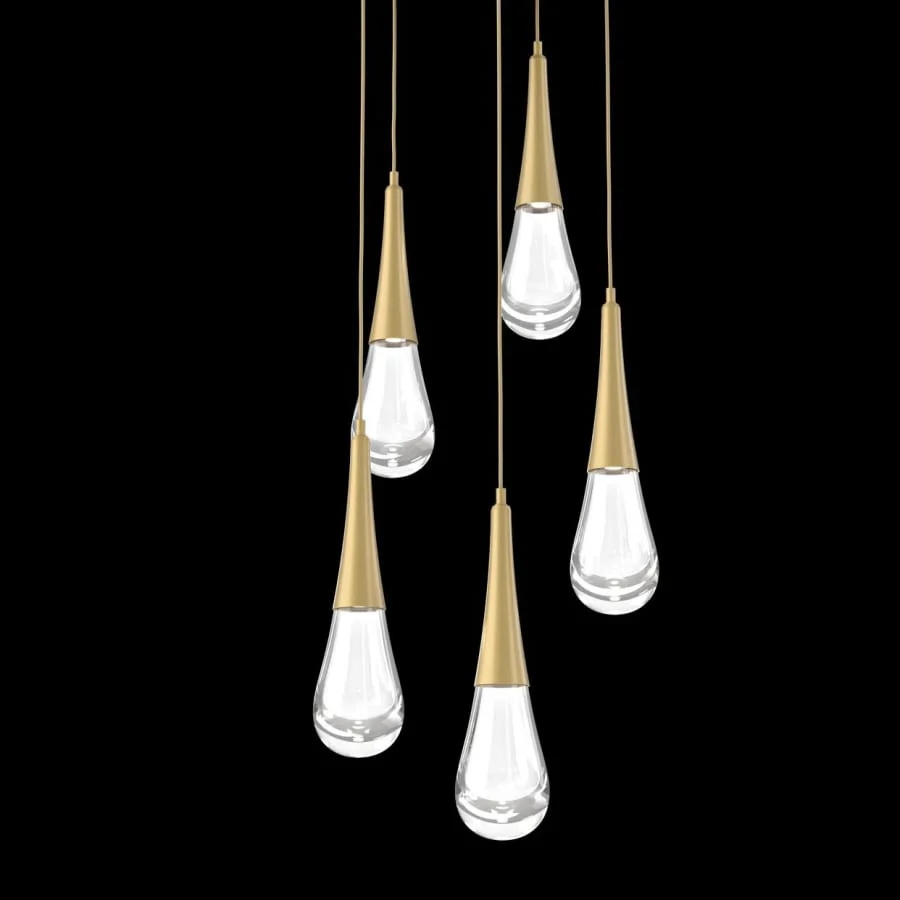 Hammerton Studio Raindrop 5 Light 20" Wide LED Abstract Multi Light Pendant - 2700K - Image 1
