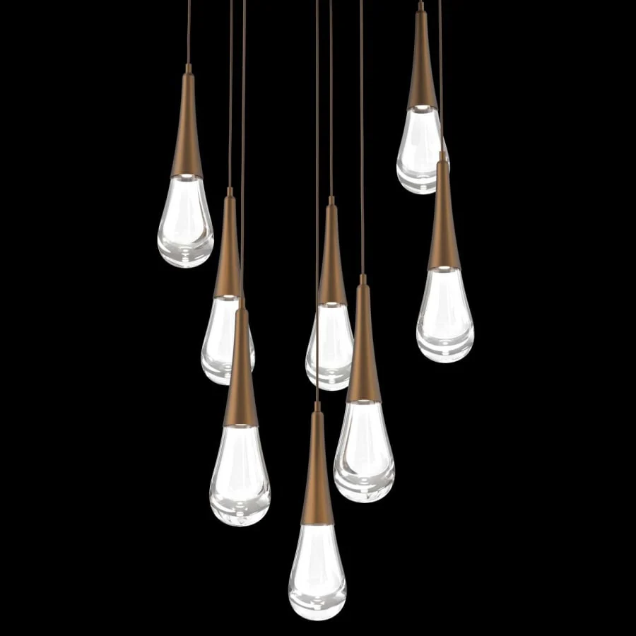 Hammerton Studio Raindrop 8 Light 27" Wide LED Abstract Multi Light Pendant - 3000K - Image 1