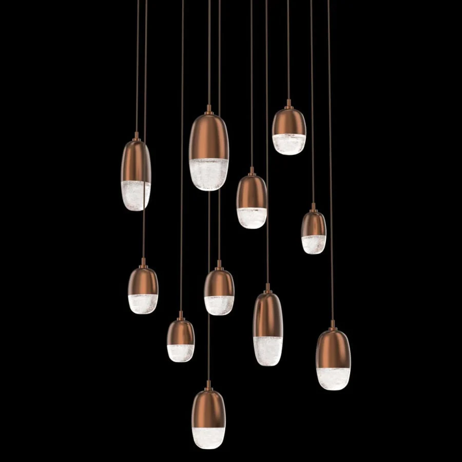 Hammerton Studio Pebble 11 Light 33" Wide LED Abstract Multi Light Pendant - 3000K - Image 1