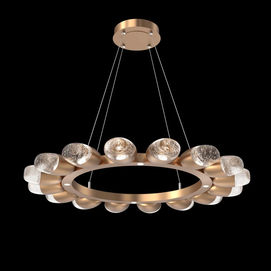 Hammerton Studio Pebble 16 Light 37" Wide LED Ring Chandelier - 2700K - Image 1