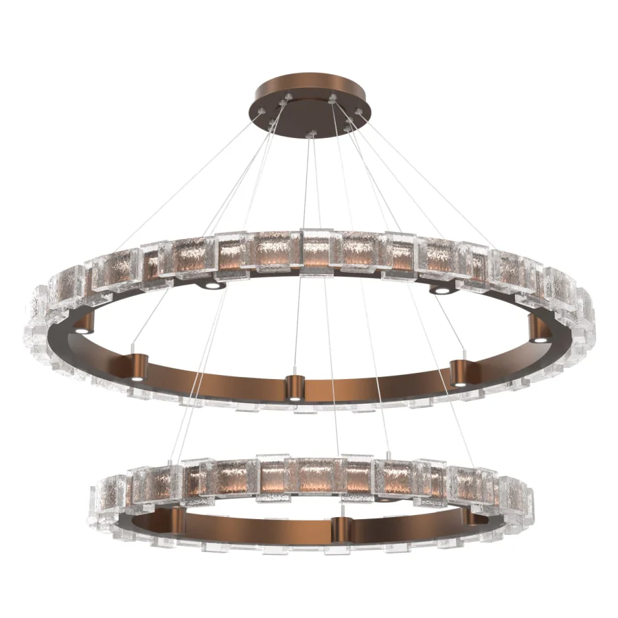 Hammerton Studio Tessera 50" Wide Tiered LED Ring Chandelier - Image 1