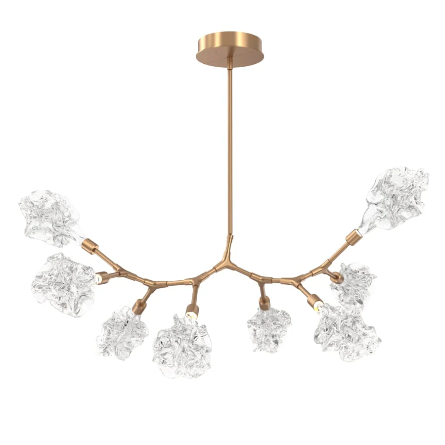 Hammerton Studio Blossom 49" Wide LED Abstract Chandelier with Clear Blossom Blown Glass Shades - Image 1