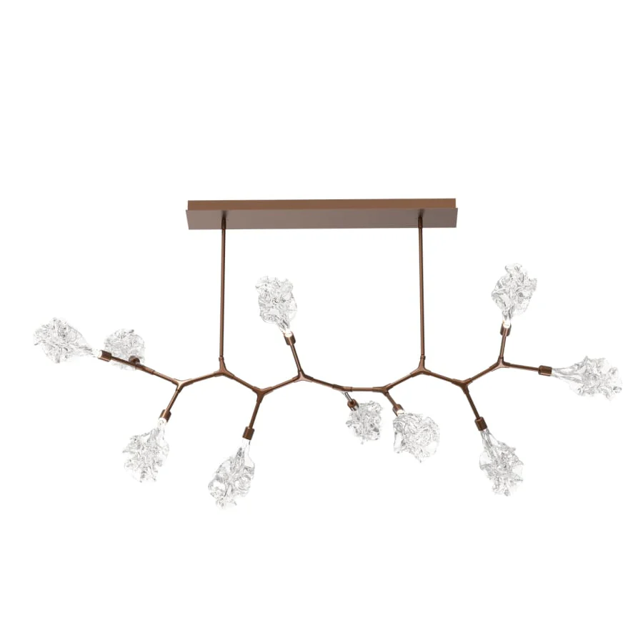 Hammerton Studio Blossom 64" Wide LED Abstract Chandelier with Clear Blossom Blown Glass Shades - Image 1