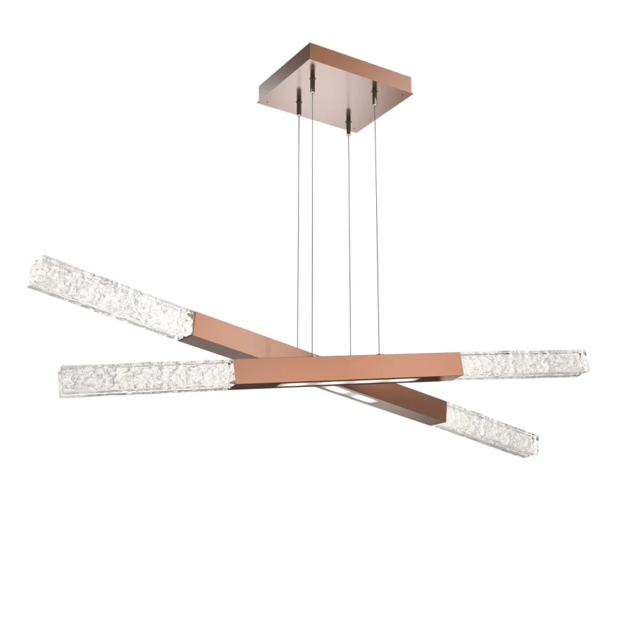 Hammerton Studio Axis 48" Wide LED Abstract Chandelier with Glacier Clear Glass Shades - Image 1