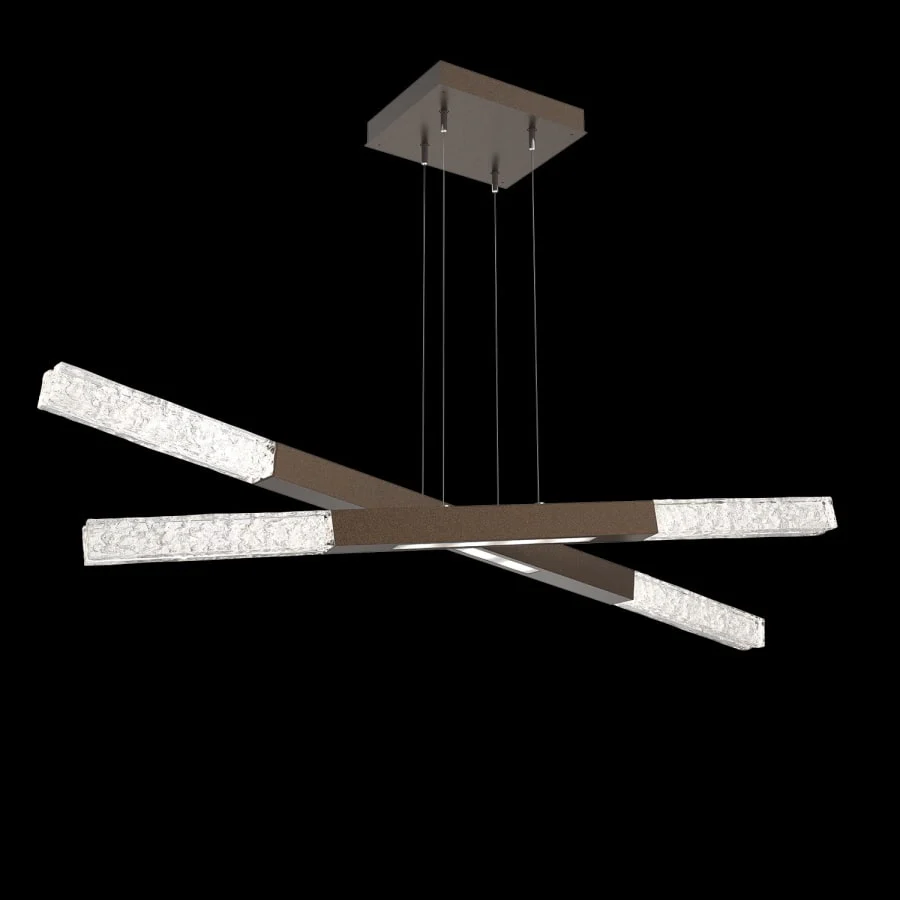 Hammerton Studio Axis 12 Light 48" Wide LED Abstract Linear Chandelier - 2700K - Image 1