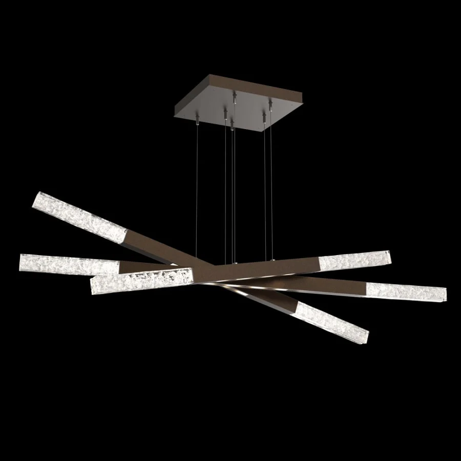 Hammerton Studio Axis 18 Light 62" Wide LED Abstract Linear Chandelier - 2700K - Image 1
