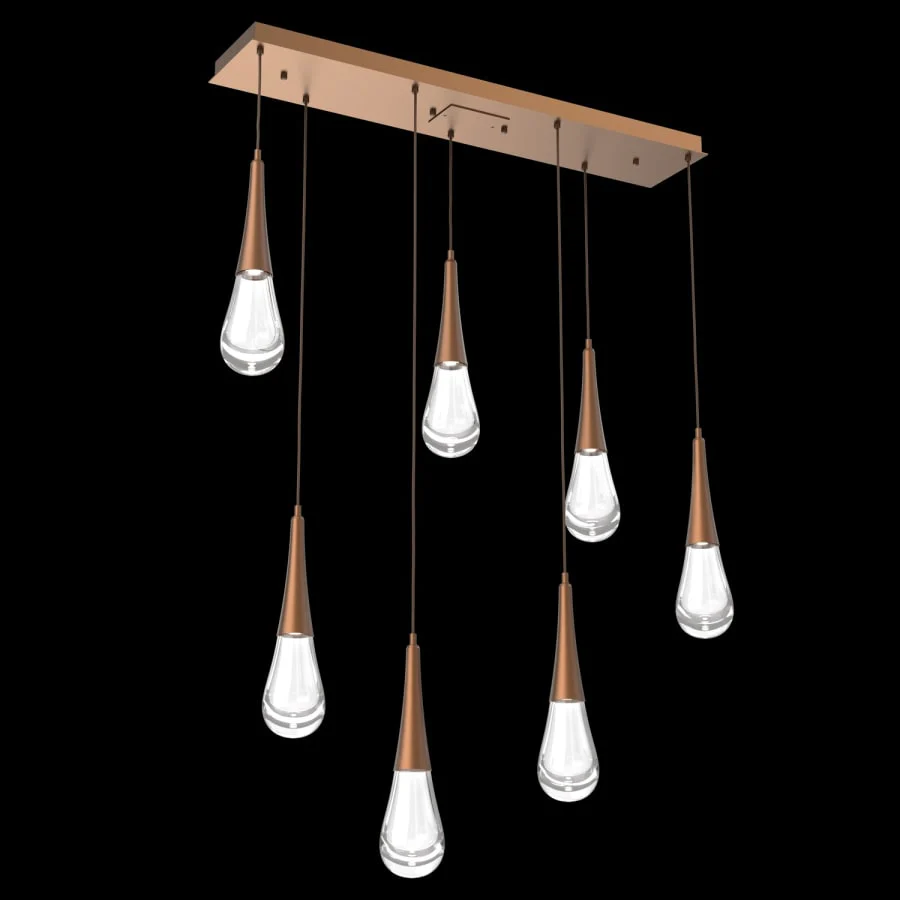 Hammerton Studio Raindrop 7 Light 43" Wide LED Linear Chandelier - 3000K - Image 1