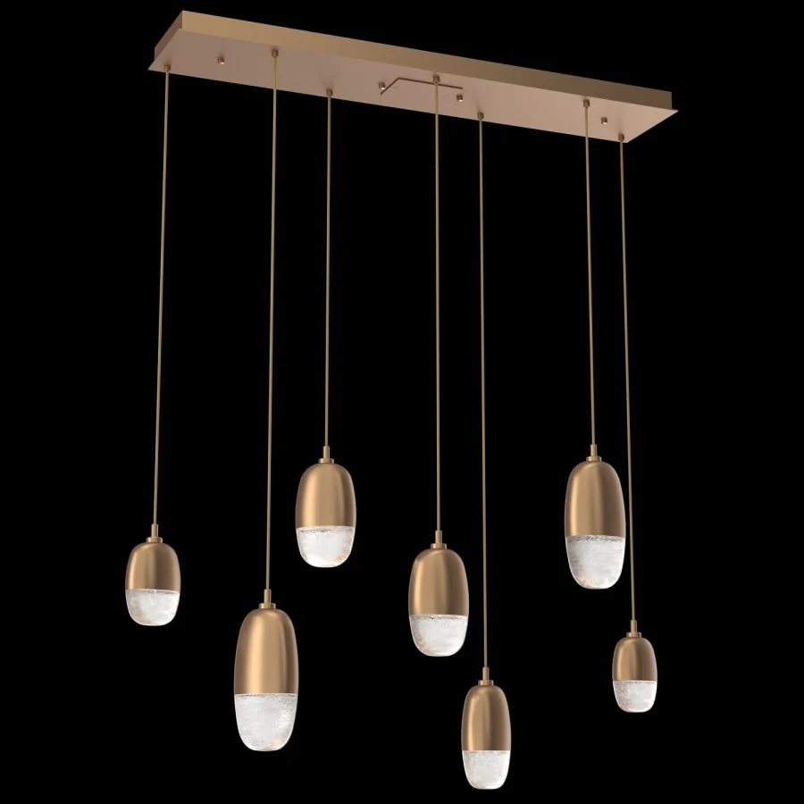 Hammerton Studio Pebble 7 Light 46" Wide LED Linear Chandelier - 3000K - Image 1