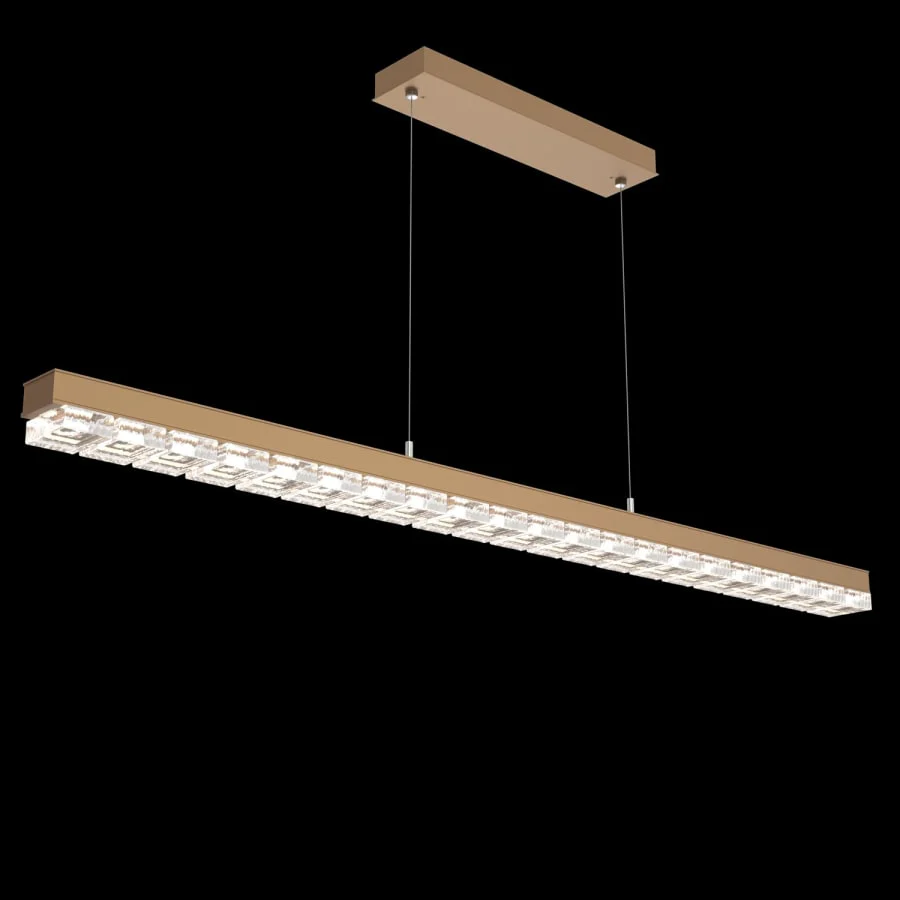 Hammerton Studio Tessera 2 Light 62" Wide LED Abstract Linear Chandelier - 3000K - Image 1