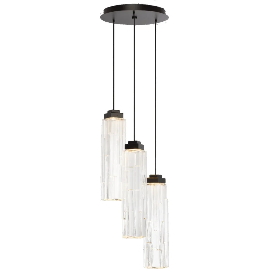 Hammerton Studio Ledgestone 3 Light 17" Wide LED Multi Light Pendant - Image 1
