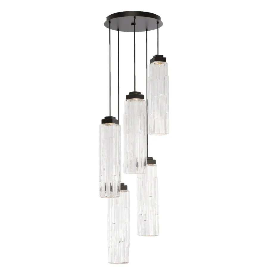 Hammerton Studio Ledgestone 5 Light 20" Wide LED Multi Light Pendant - Image 1