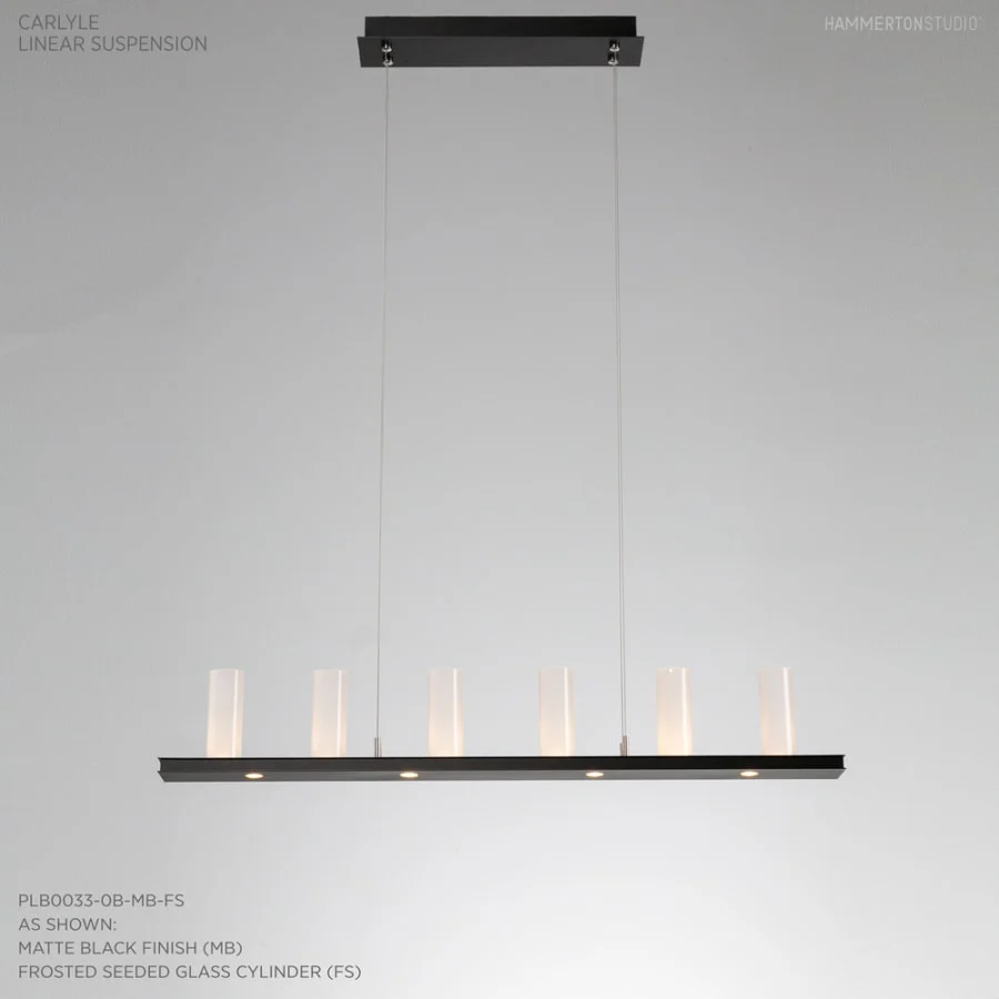 Hammerton Studio Carlyle 44" Wide Artisan Crafted 10 Light LED Linear Chandelier - Image 2