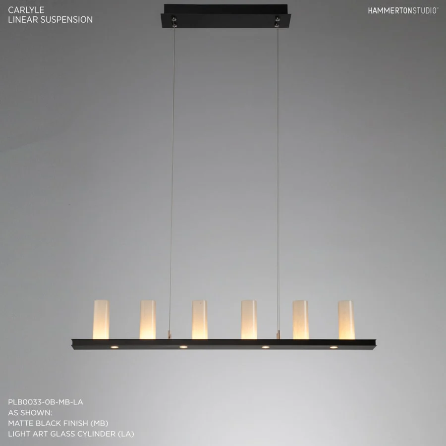 Hammerton Studio Carlyle 44" Wide Artisan Crafted 10 Light LED Linear Chandelier - Image 3