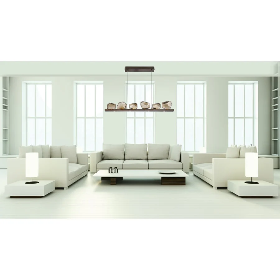 Hammerton Studio Gem 44" Wide 10 Light Hand Blown Glass LED Linear Suspension - Image 2