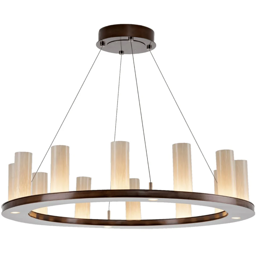 Hammerton Studio Carlyle 34" Wide Artisan Crafted 16 Light LED Candle Style Chandelier - Image 1