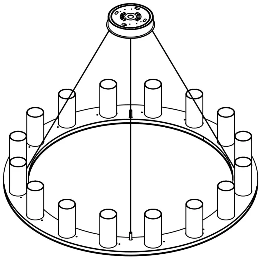 Hammerton Studio Carlyle 45" Wide Artisan Crafted 20 Light LED Candle Style Chandelier - Image 1