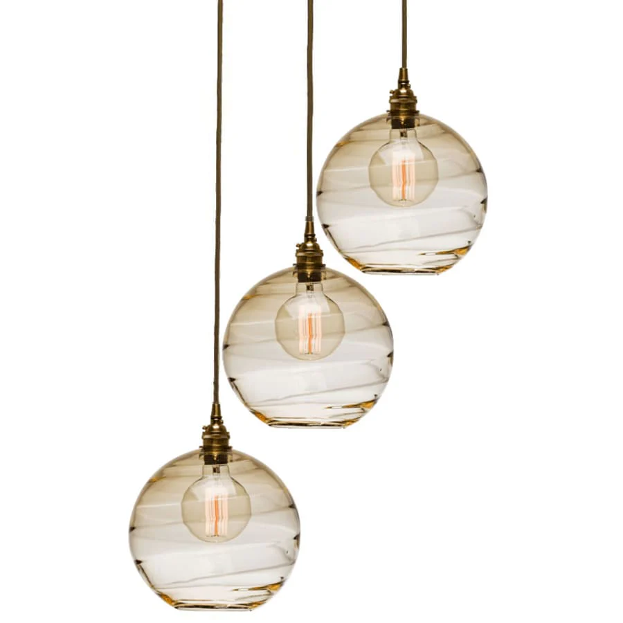 Hammerton Studio Terra 21" Wide Artisan Crafted Optic Glass 3 Light Pendant - Image 1