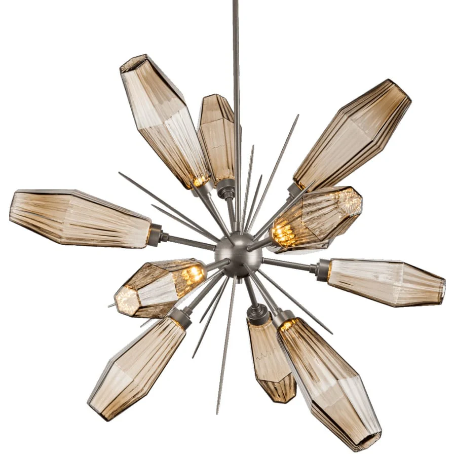 Hammerton Studio Aalto 38" Wide Artisan Crafted Geometric Optic Glass Starburst Chandelier - Image 1