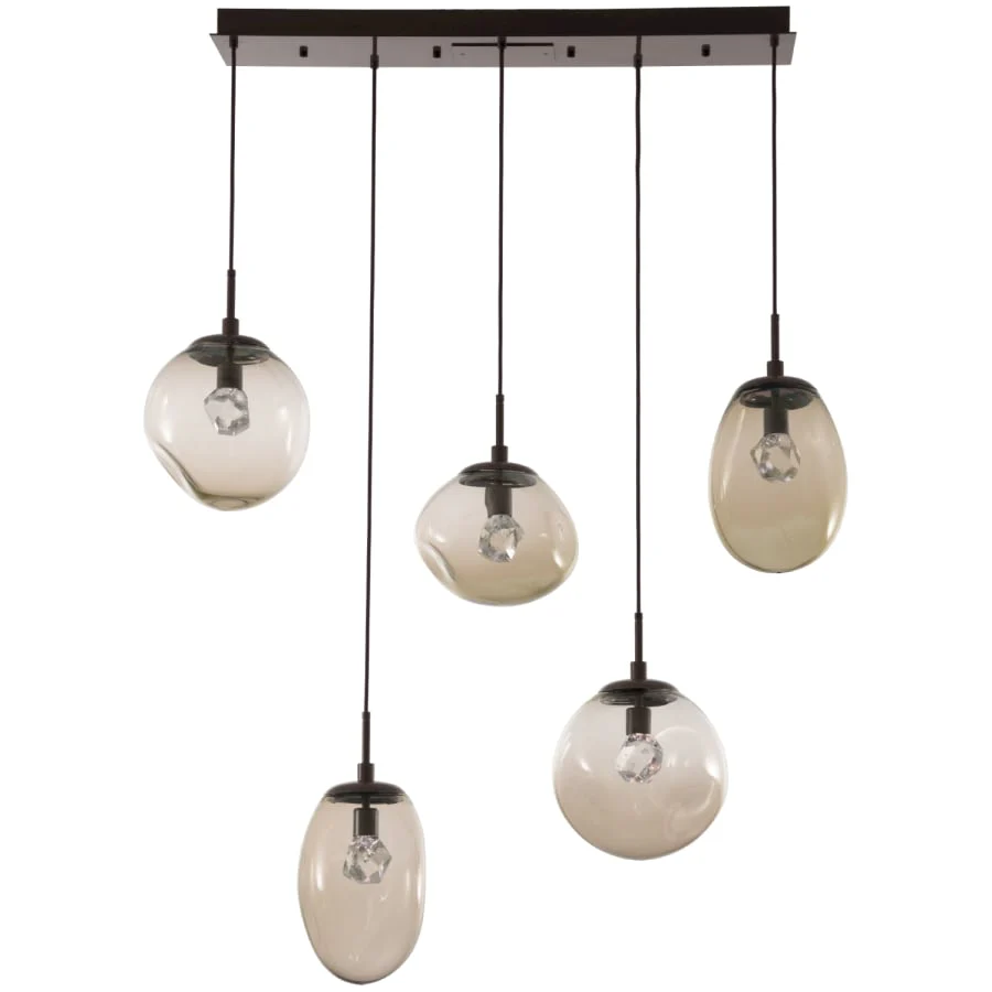 Hammerton Studio Cosmos 42" Wide Artisan Crafted 5 Light Linear Pendant - Image 1