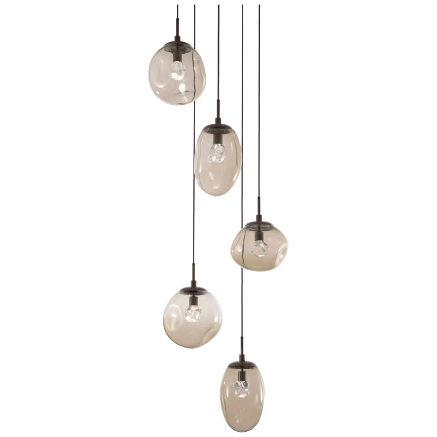 Hammerton Studio Cosmos 22" Wide Artisan Crafted 5 Light Nebula Glass Pendant - Image 1