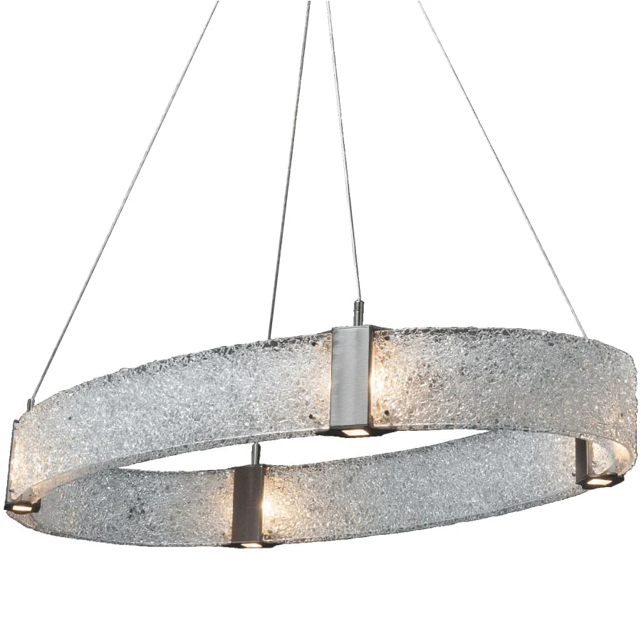 Hammerton Studio Parallel 12 Light 44" Hand Textured Glass LED Chandelier - Image 1